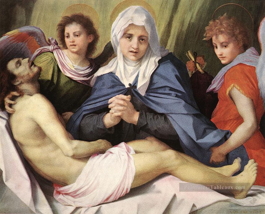 Lamentation du Christ renaissance maniérisme Andrea del Sarto Peintures à l'huile